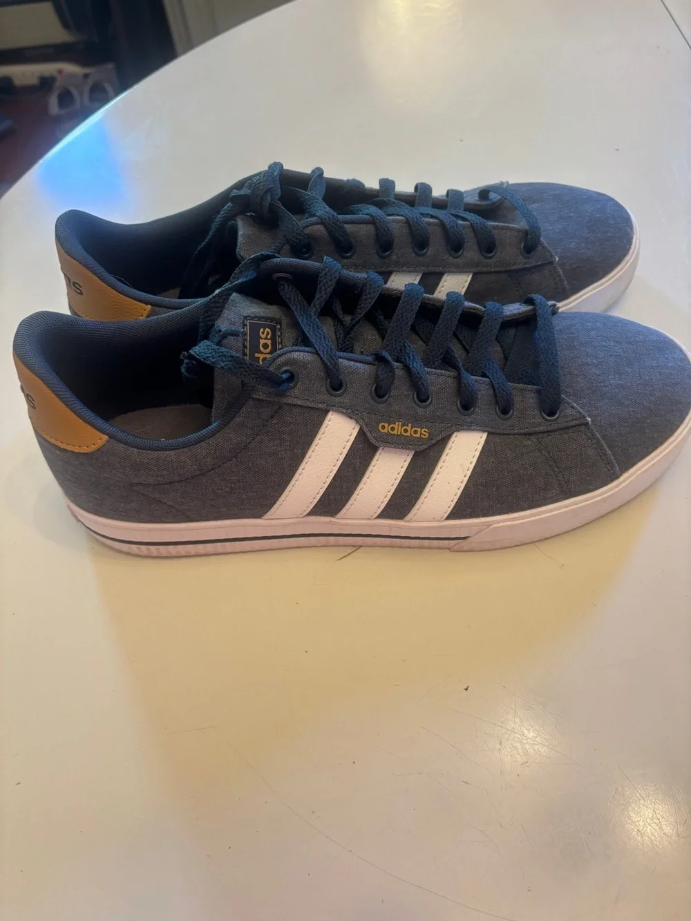 adidas Daily 3.0 Men's Casual Navy Sneakers with White Stripes